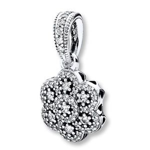 PANDORA Necklace Charm Crystalized Floral